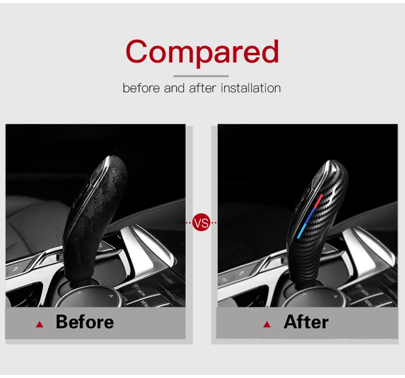 SRXTZM 1 шт. ABS углеродного волокна черный, красный Центр панель переключения передачи ручка Накладка для BMW G30 G31 G01 G02 G32 5 серии X3 X4 6gt