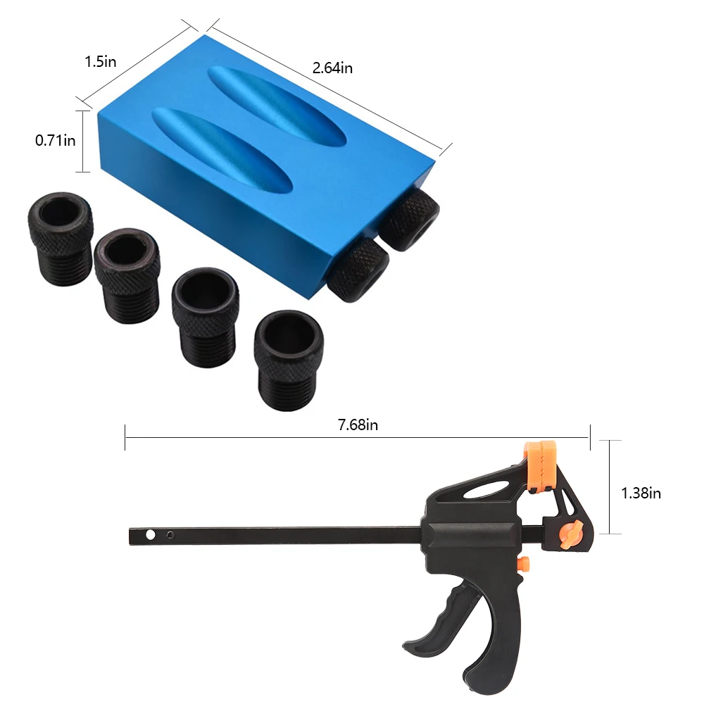 Карман отверстие джиг комплект 6/8/10 мм деревообрабатывающий угол направитель сверла набор отверстие тонкий пояс, который крепится на локатор джиг сверло Набор «сделай сам» для столярных инструментов