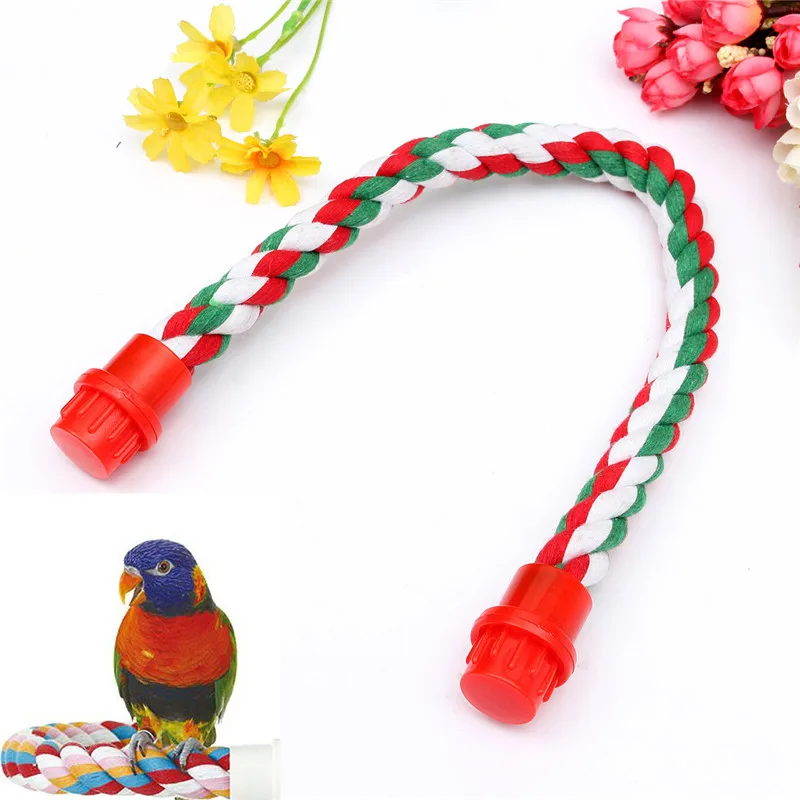 

Colorful Fashion Parrot Bird Toys Decorative Pet Bird Parrot Standing Rope Cockatiel Parakeet Conure Cage Swing Perch Toy