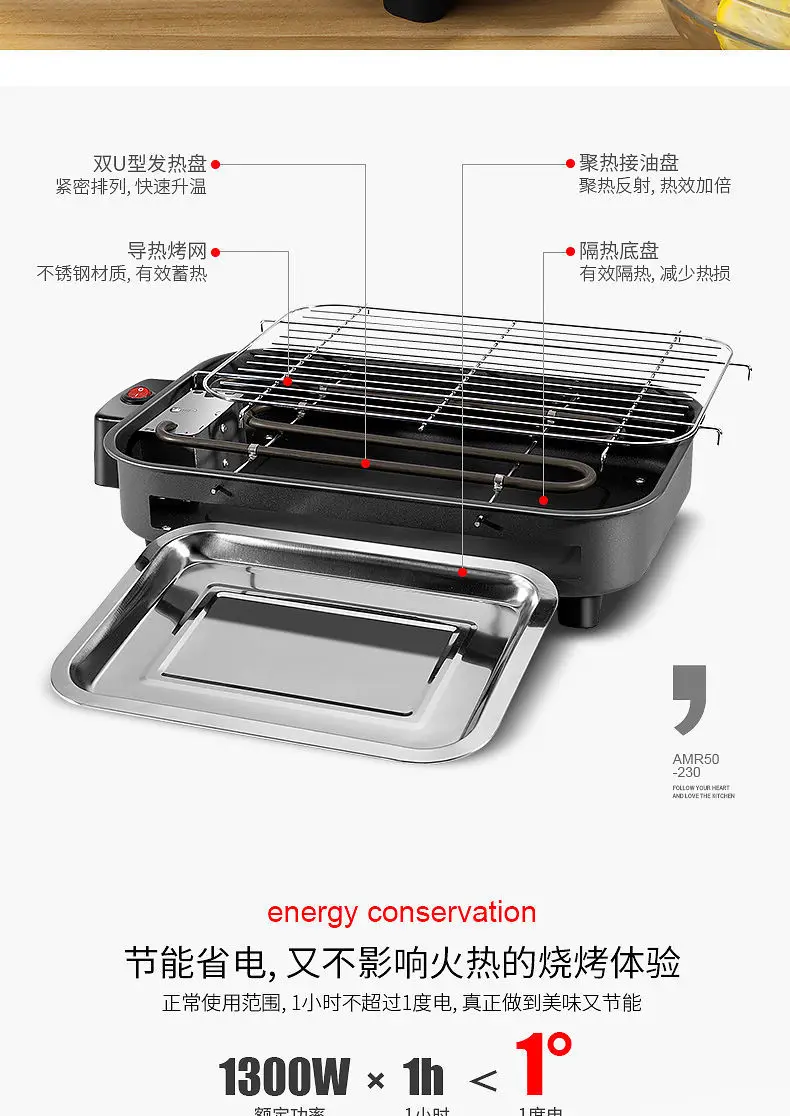 Оптовая продажа Многофункциональный Электрический гриль бытовой электрический плиты выпечки бездымного железная пластина Барбекю