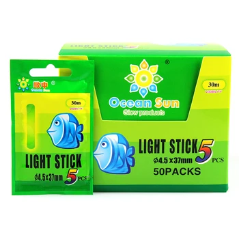 

250pcs/50bag 4.5*37mm Fishing Glow Stick Fishing Float Fluorescent Lightstick Float Rod Lights Night FishingTackle X404