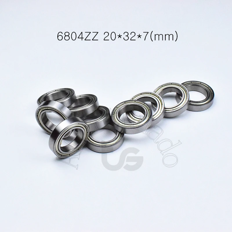 6804ZZ 20*32*7 (мм) 10 шт. подшипник ABEC 5 6804 хромированная сталь металлический герметичный