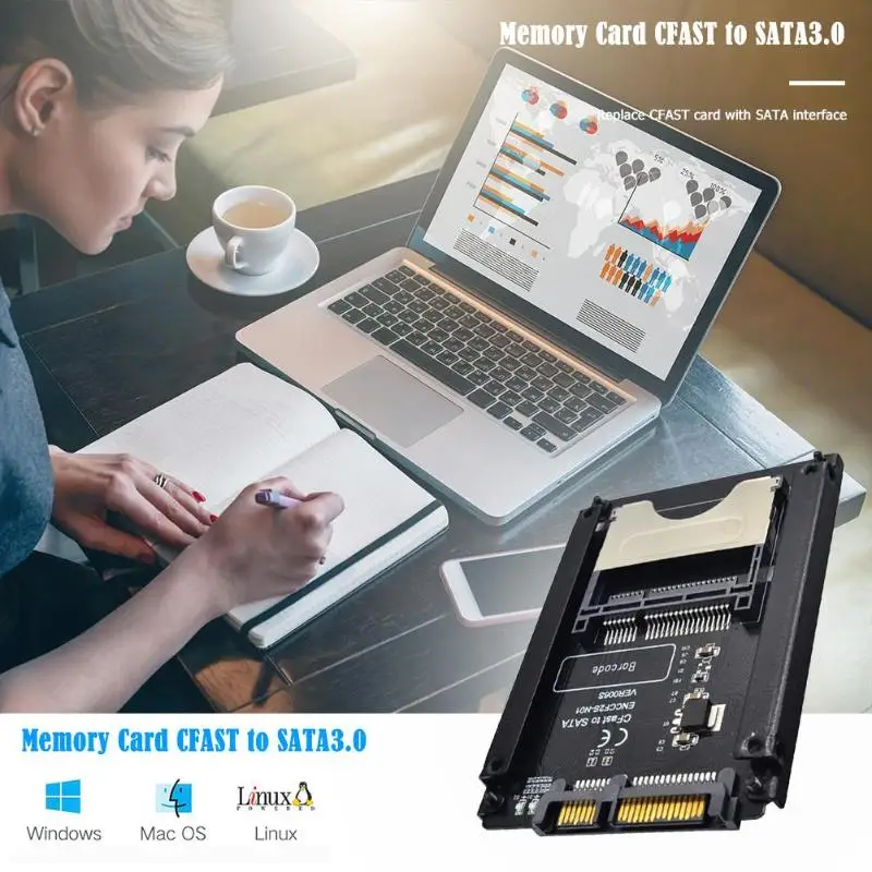CFAST на SATA 3 0 HDD адаптер карты компьютер 22 Pin чехол для жесткого диска считыватель