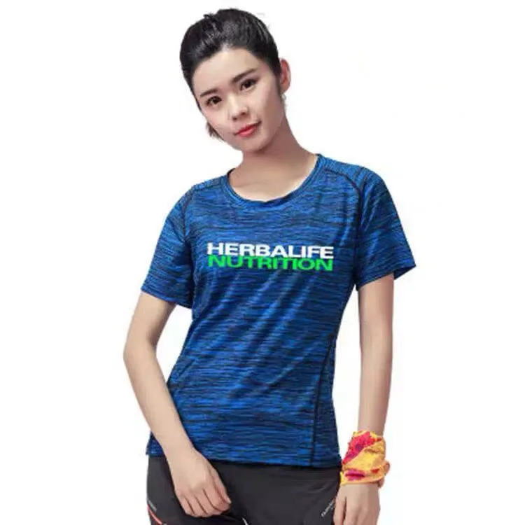 Herbalife футболка женская с круглым воротником короткий рукав камуфляж пара стиль спортивный фитнес квадратный танец быстросохнущая футболка