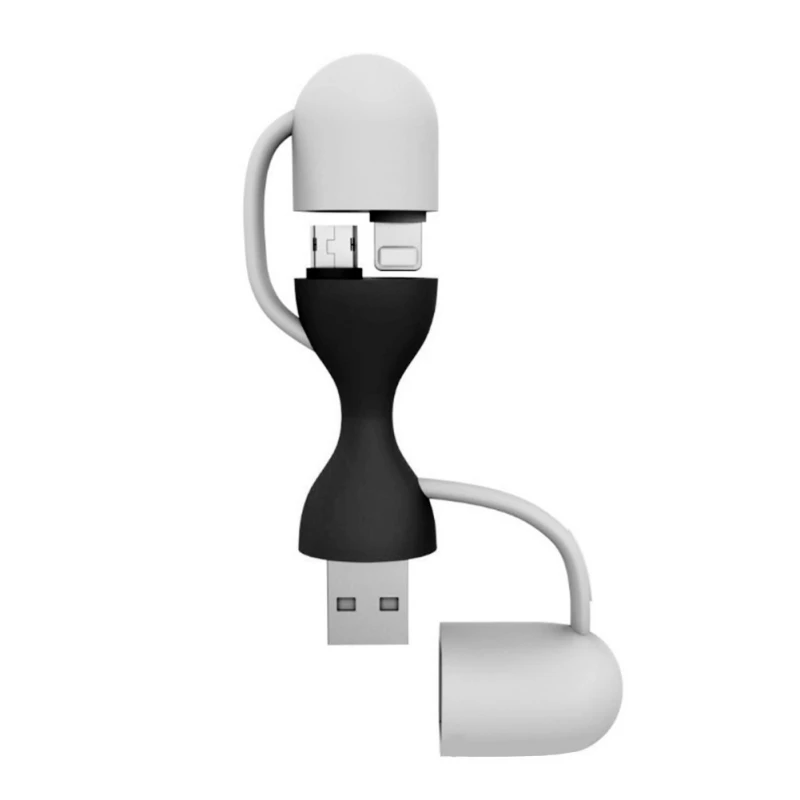 

2 in 1 USB OTG Adapter Key Chain Data Cable 2.1A Micro USB For iPhone For Android Mobile Phones To Computer
