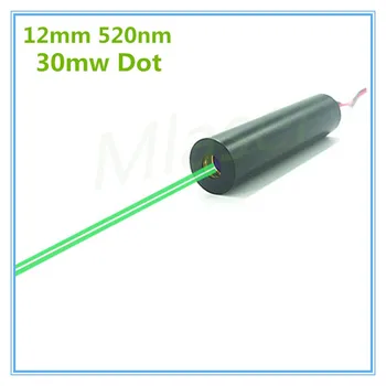 

12mm Low operating temperature 30mW 520nm Green Dot Laser Diode Module Industrial Grade APC Driver TYLASERS