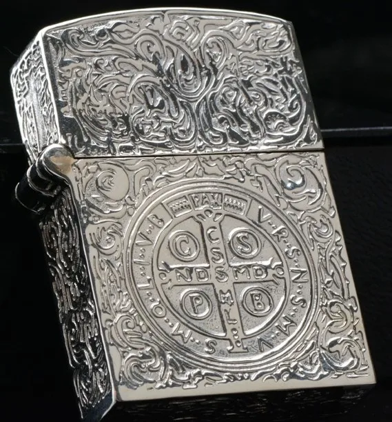 

YSSJ brand silver plating Hand-carved 58*39*18MM six side Constantine lighter armor Edition ZP