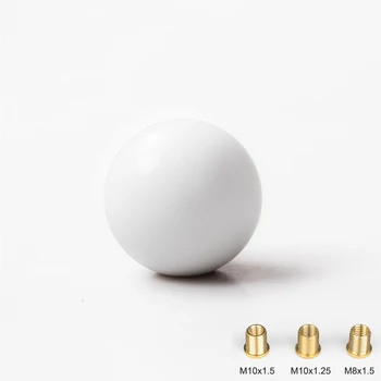 

Dyno Racing - WHITE GUMBALL SHIFT KNOB FOR HURST SHORT THROW GEAR SHIFTER SELECTOR With Three Adapter SK107