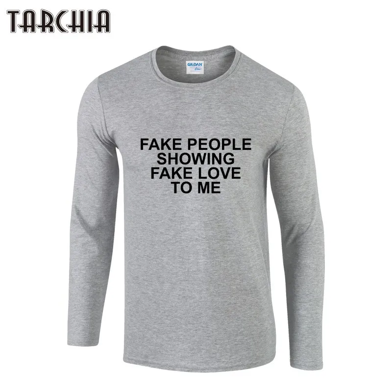 Мужские футболки TARCHIA с имитацией людей показывающих подделку любви ко мне