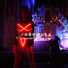 Светящаяся одежда светодиодные фонари костюмы одежда костюм наряд светодиодный костюм