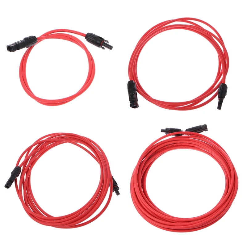 

1/3/5/10m Solar Panel Extension Cable Red 12 AWG PV Wire MC4 Connector