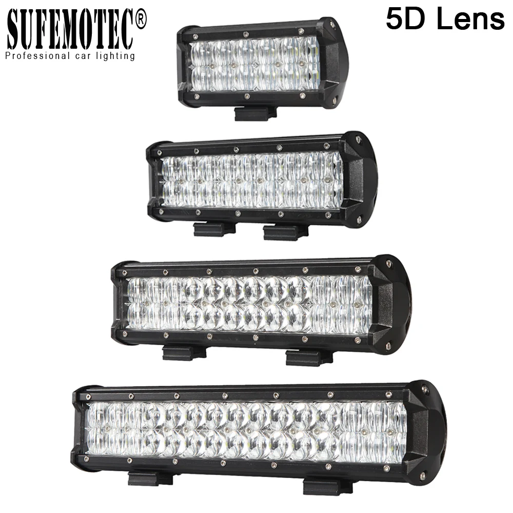 

5D 4" 7" 9" 12" 15 Inch Led Bar Light For Motorcycle Tractor Boat Truck 4WD ATV Spot Flood Beams 4x4 Off road Led Work Lights