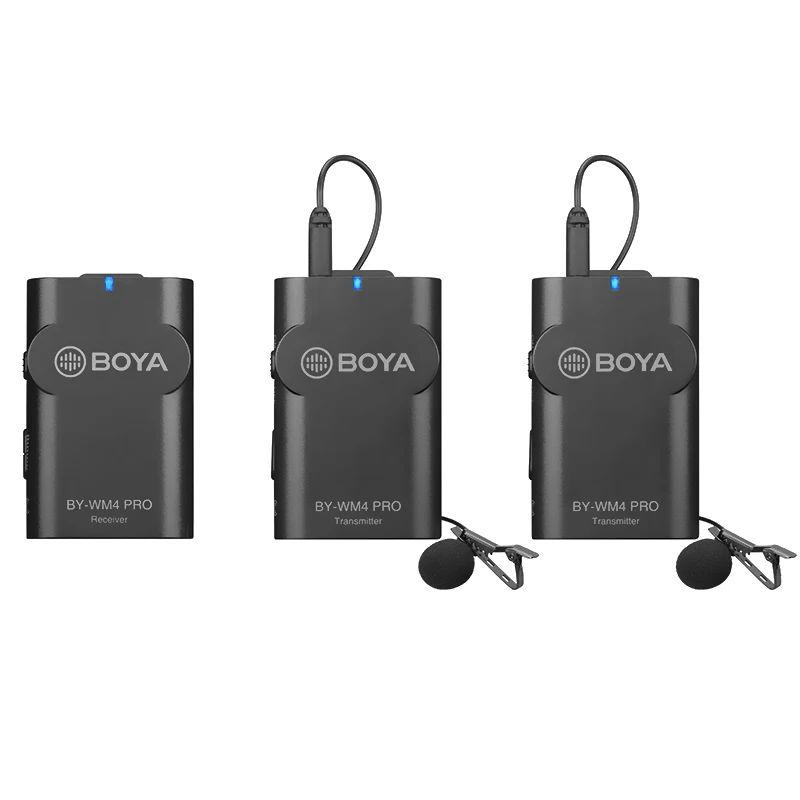 BOYA BY WM4 Pro Беспроводная петличная микрофонная система для Canon Nikon Sony DSLR камера