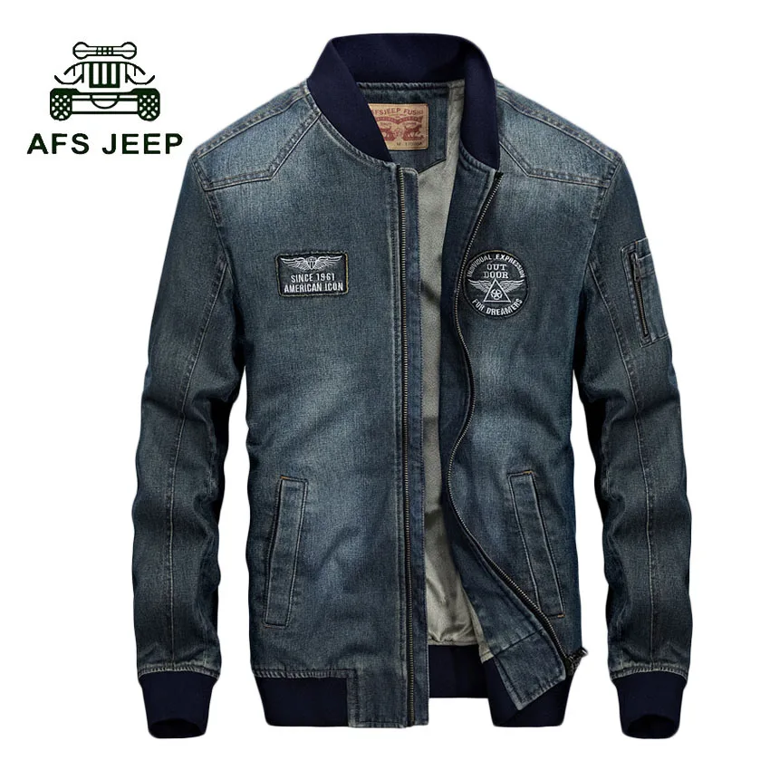 AFS JEEP новинка Ретро стиль теплые джинсовые куртки мужские пальто зимние новый