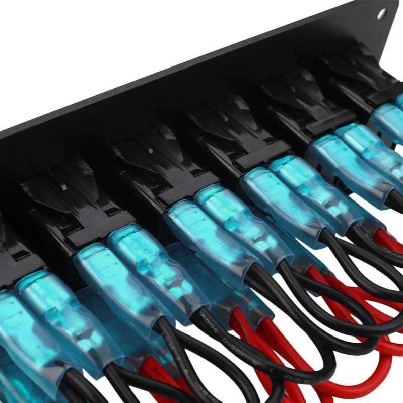 방수 6 갱 2LED 빛 로커 스위치 패널 회로 차단기 12V 보트 마린