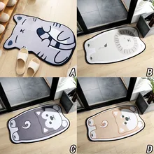 Мультяшные животные коврики шлюз двери ванной водопоглощающий Противоскользящий коврик круглый несколько моделей комнаты; декор tappeto416