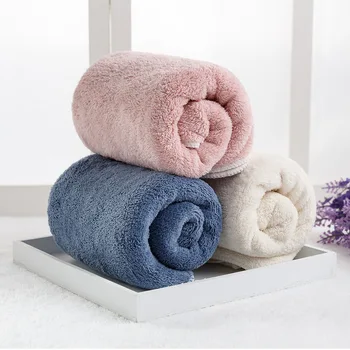 

Solid Bath Face Towel 34x80cm Shower Towels For Adults Hotel Home Bathroom Soft multicolors Thick High Absorbent Antibacterial