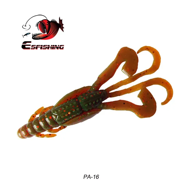 Esfishing Craw рыболовные приманки 6 шт. 9 см/6,2 г огромные щупальца рыболовные приманки для карпа Мягкая приманка для рыбалки Реалистичная креветка Isca Artificiais - Цвет: PA16