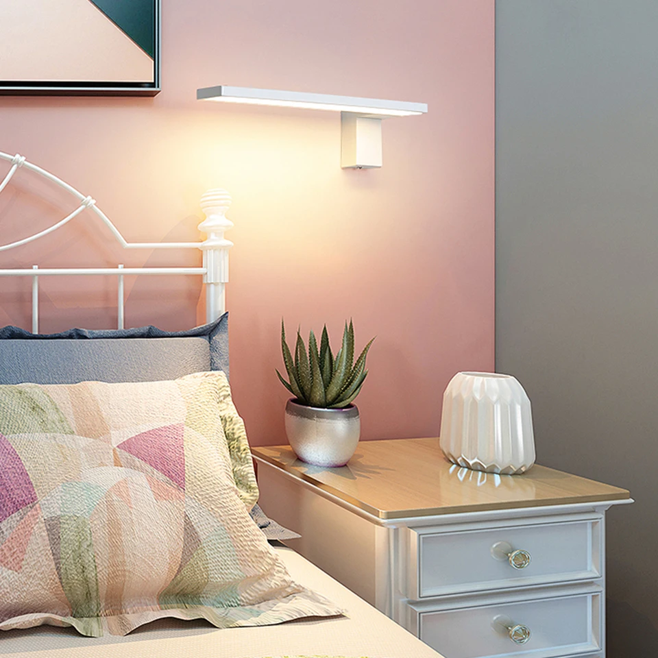 LED wall lamp Nordic Indoor wall lights Creative bedside bedroom 12W sconce living room simple mode - 32999364625