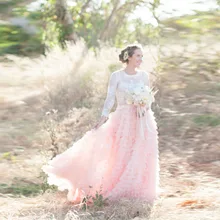 Сказочный розовый Многоуровневое Длинные Тюлевая юбка с оборками предназначен для пляж Сад Свадебные индивидуальный заказ Для женщин макси юбка-пачка