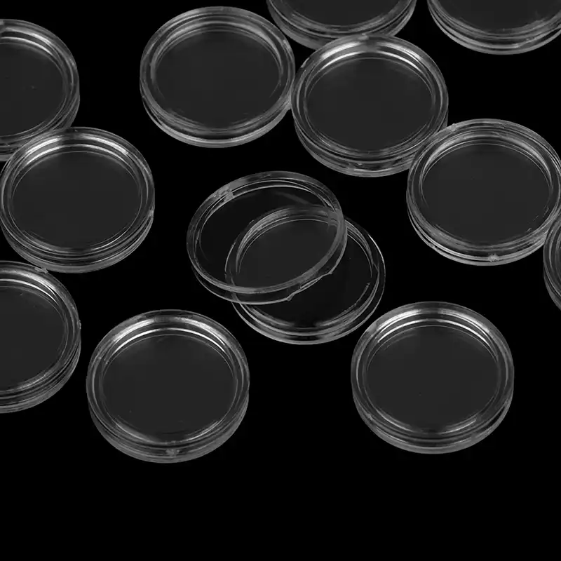 20Pcs 46mm Coin Capsule Plastic Display Storage Box Collection Holder Container