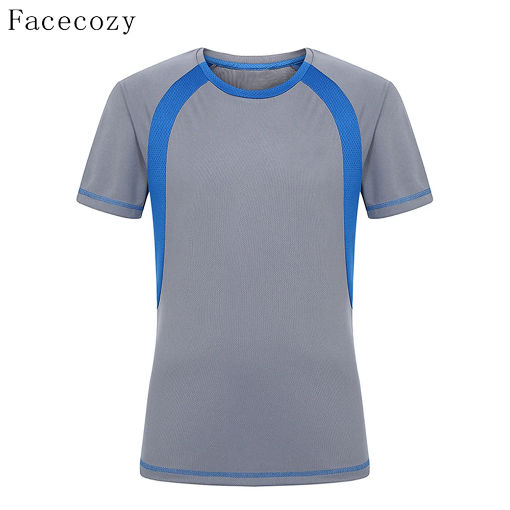 Facecozy быстросохнущая футболка для мужчин и женщин, для походов на открытом воздухе, для пары, для спорта, альпинизма, кемпинга, одноцветная дышащая короткая футболка