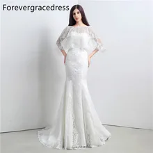 Forevergracedress High Quality Mermaid Wedding Dress Sweetheart Lace Up Back With Jacket Long Bridal Gown Plus Size Custom Made