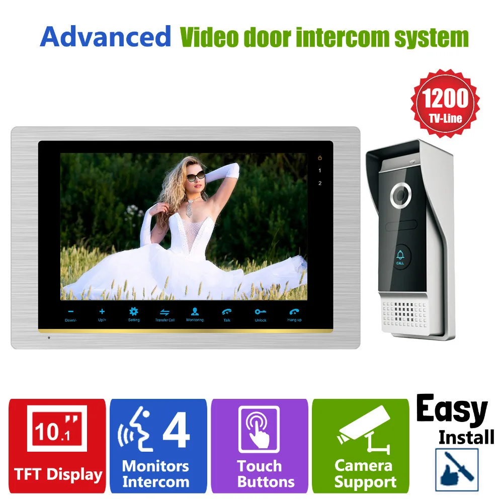 Homefong 10 Inch Intercom System Video Door Phone Night Vision Doorbell Camera Mounted Door Intercom Monitor IP65 Homefong 10 Inch Intercom System Video Door Phone Night Vision Doorbell Camera Mounted Door Intercom Monitor IP65