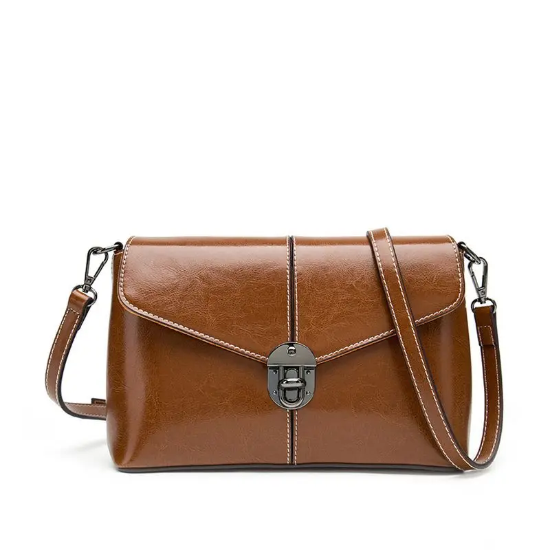 

Elegant and refined retro women messenger bags Simple and chic Small and exquisite lock buckle Small square shoulder bag