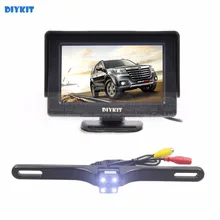 DIYKIT 4.3 Inch Color TFT LCD Car Monitor + LED Color Night Vision HD Rear View Car Camera Parking Assistance System