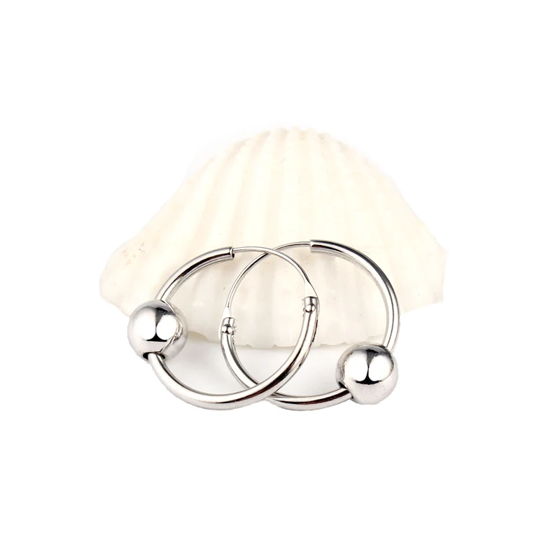 

Dayoff European Bali Ball Wrap Loop Circle Earrings For Cartilage Small Round Endless Earring For Women Jewelry E670