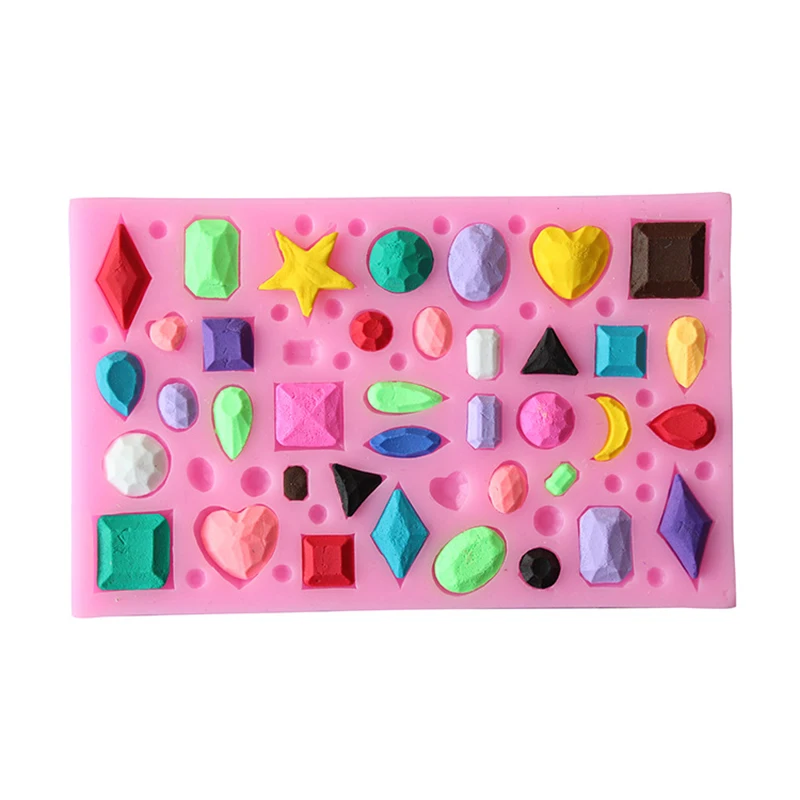 

Mini Diamonds Jewel Cake Molds Chocolate Fondant Mould Silicone Sugar Cake Decoration Tool Kitchen Baking Accessories