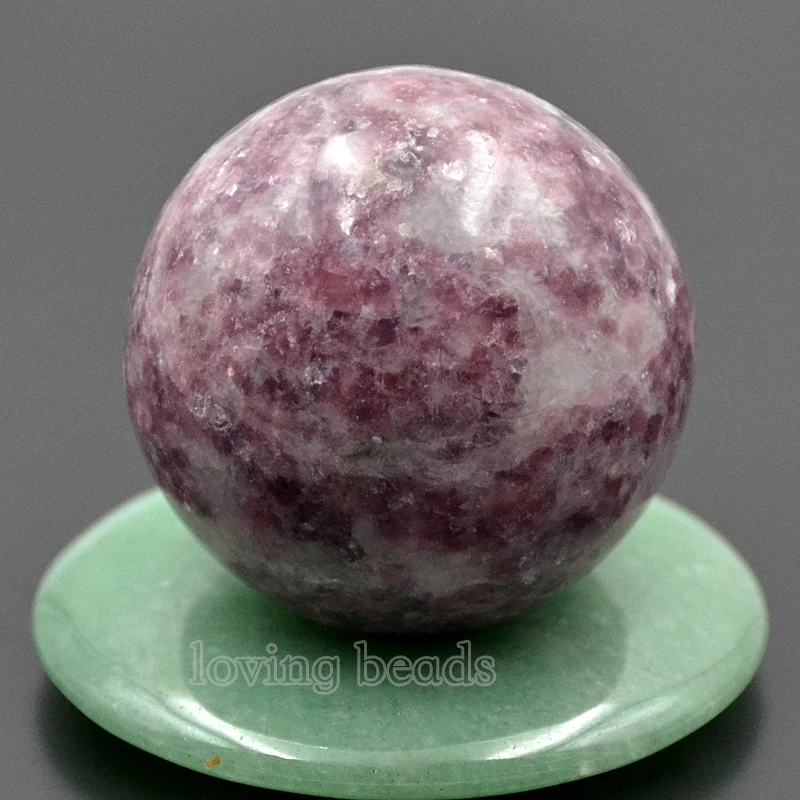 

3PCS/Pack 40mm Natural Lilac Lepidolite Gem Stones Round Ball Crystal Healing Sphere Massage Rock Stones Decor Jewelry