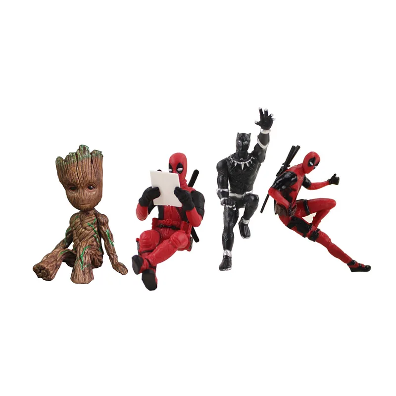 

Marvel Black Panther DEADPOOL Action Figure 3 styles Computer Partner X-man Infinity War Mini Doll Collection Figurine Kids Toys