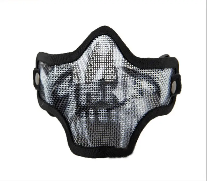 Hunting Accessories Camouflage Net Mask Airsoft Paintball Netting Mask Mesh Tactical Military Accessories Metal Steel Wire