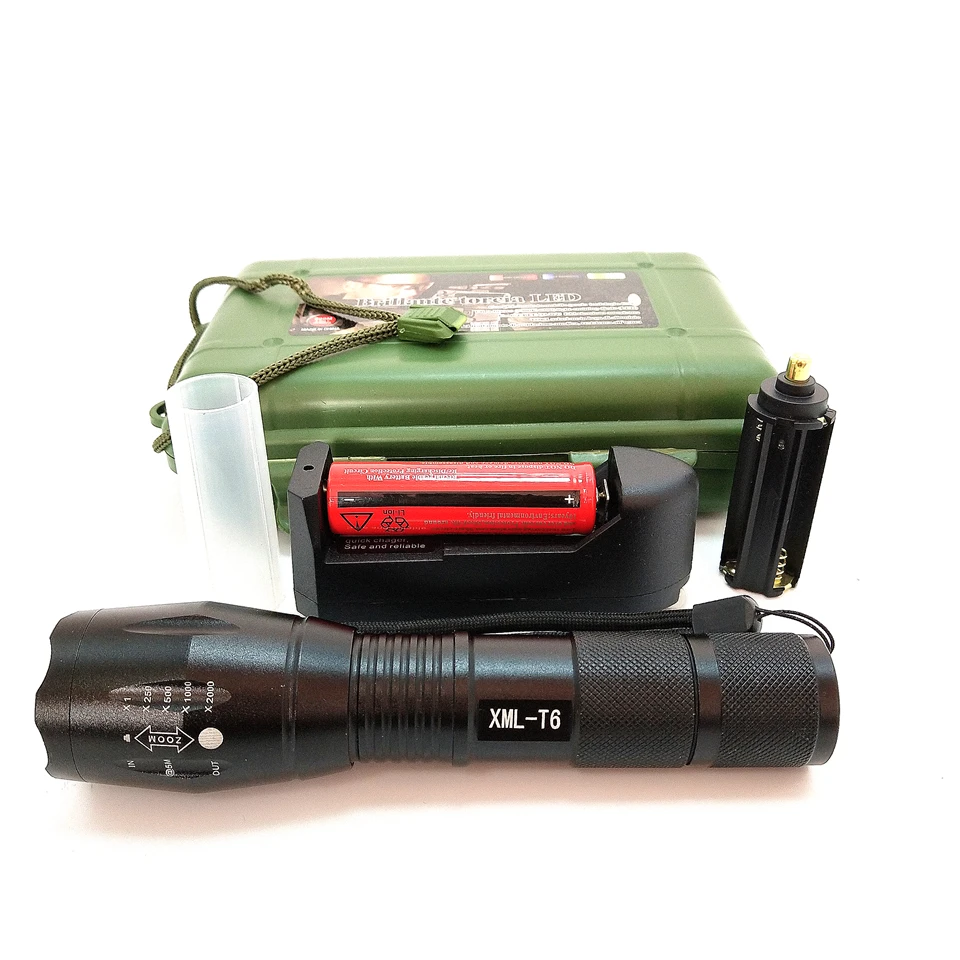 CREE XML-T6 18650 led rechargeable tactical flashlight led hand lamp23