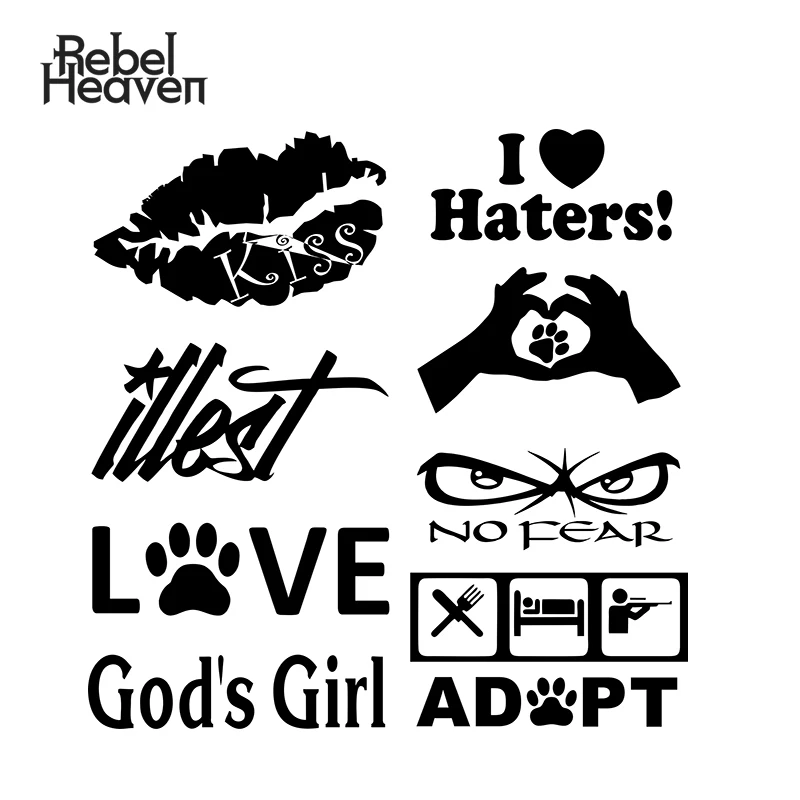 Стайлинг автомобиля Rebel Heaven I Love Haters! Привлекательные губы для девушек Бога модель