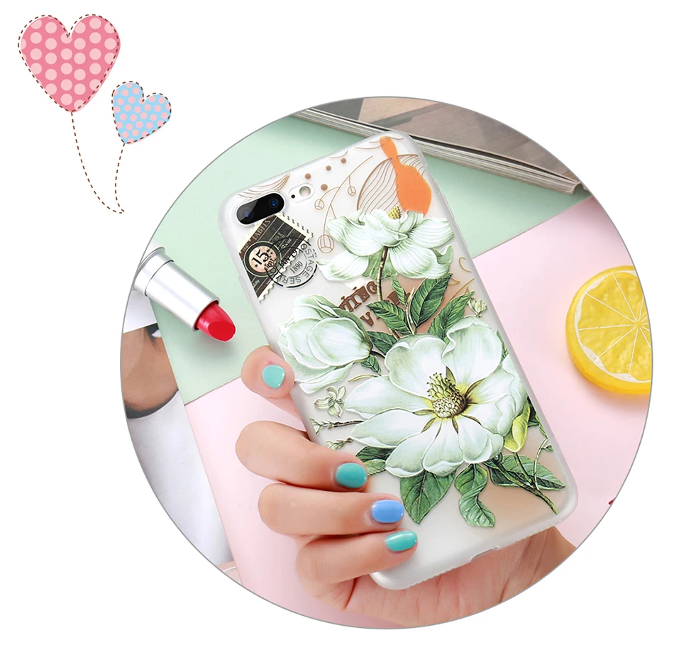 flower patterned case for iPhone 6 6s 7 Plus (3)