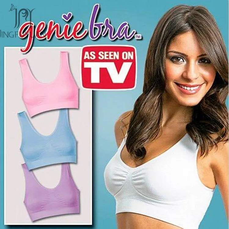 Fashion 3pcsset Wireless Women Bra Sexy Genie Bra With Pads Push Up Bra Plus Size Underwear Soft Lingerie Sexy Daily Women Bras