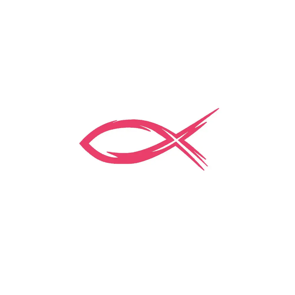 42537  12cm7.6cm Ichthys Fish Decals Car Window Wall Laptop ipad Trucks Tool Boxes Macbook Vinyl Sticker Decal bumper stickers