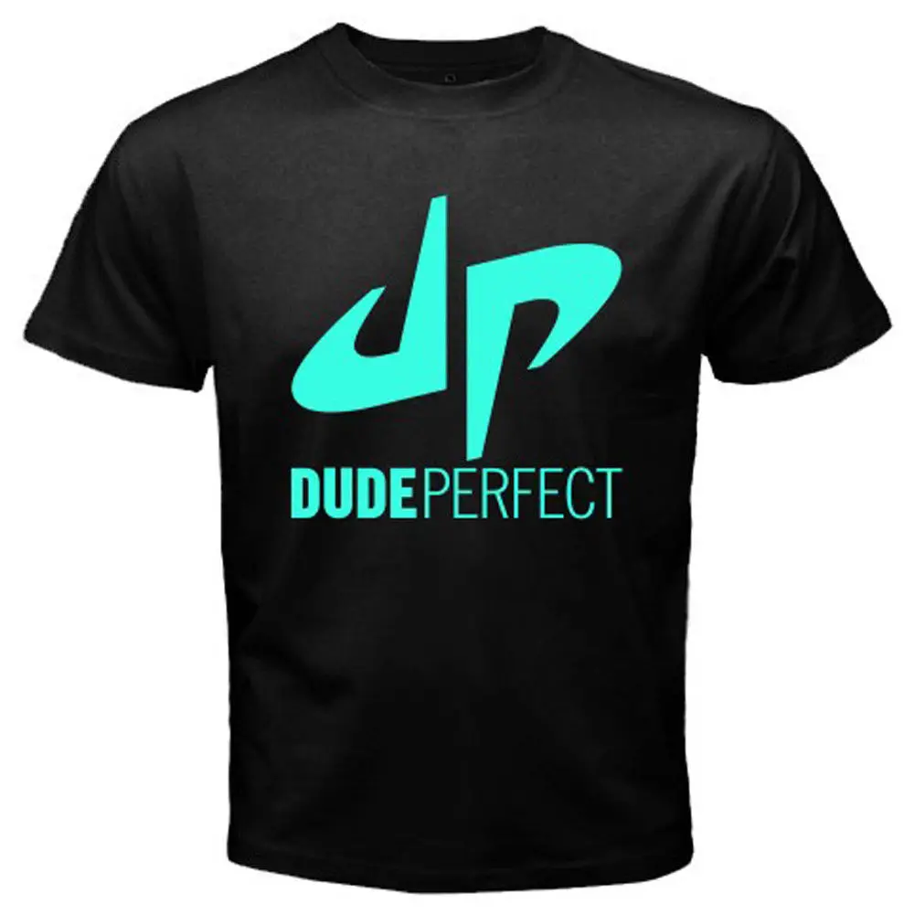 New Dude Perfect Logo Famous Vlogger Men's Black T Shirt