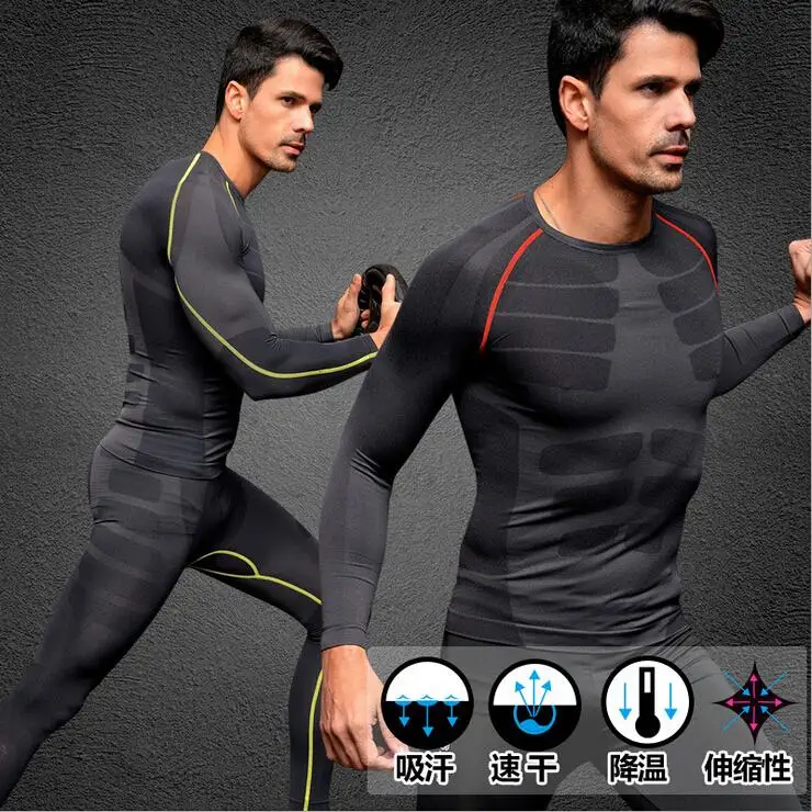 Buy QUALITY Men sporting winter thermal underwear , warm elastic Quick Dry Hot