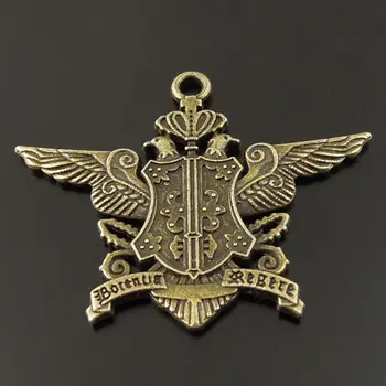 

GraceAngie 12pcs Retro Antique Bronze Alloy Character Badge Charms Cosplay Pendant DIY Necklace Jewelry Findings