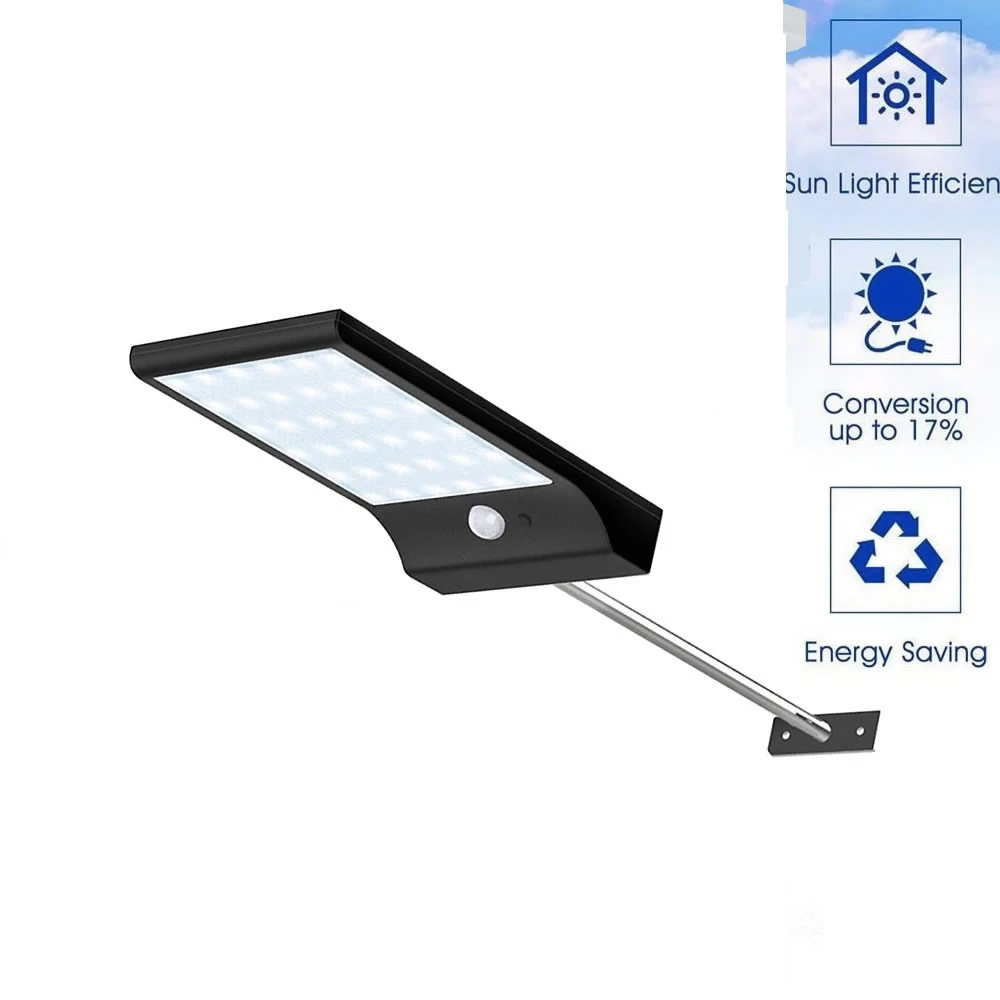 

Aluminum pole 48/36 LED Solar Power Street PIR Infrared Motion Sensor Wall light Outdoor lampada solar garden wall lamp Securit