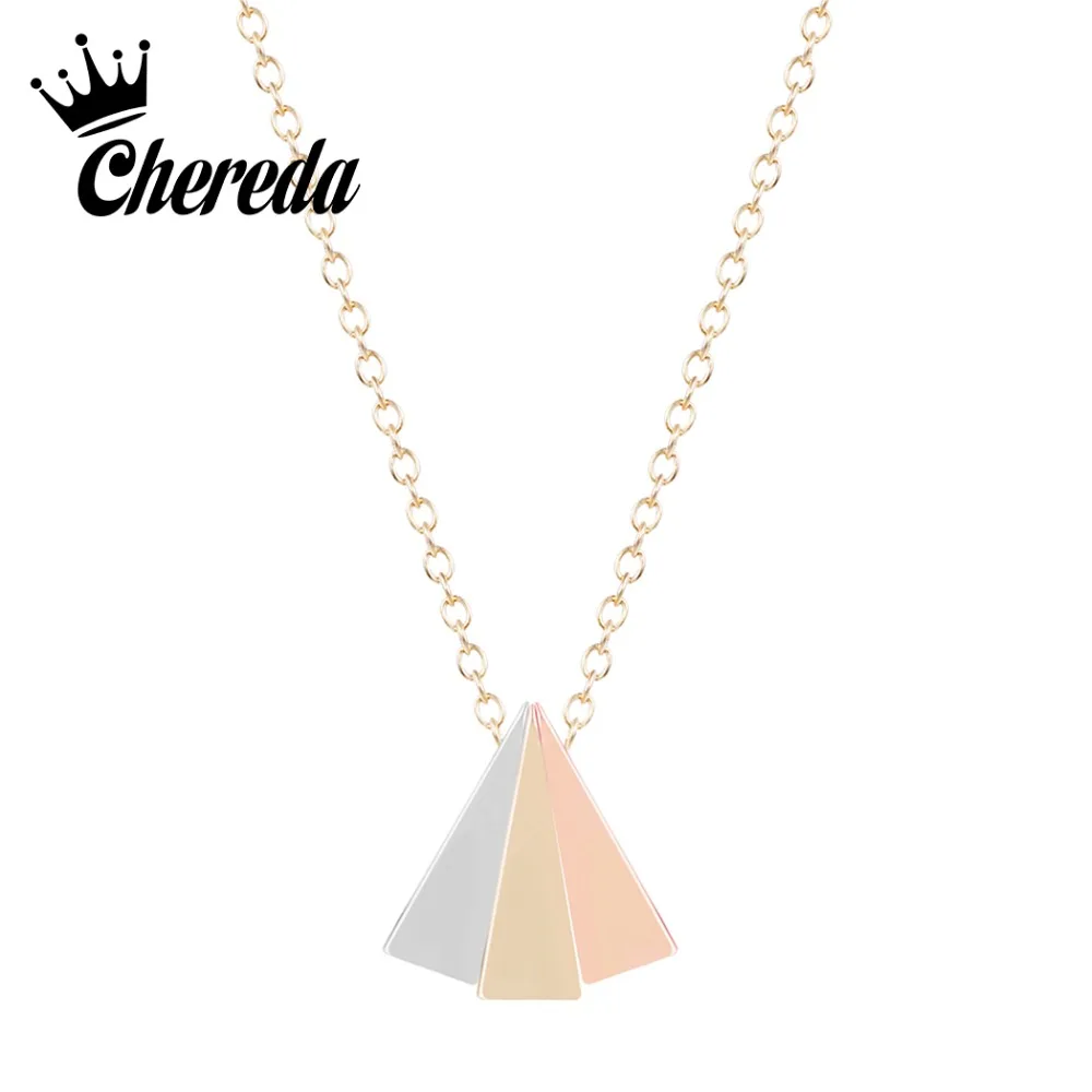 

Chereda 2019 New Trendy Simple Geometric Necklaces&Pendants Girl Statement Personality Necklace Chain Choker Jewelry