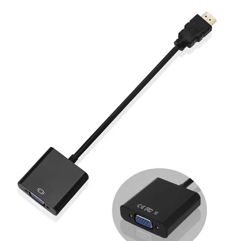 HDMI к VGA адаптер цифро-аналоговый видео аудио конвертер Кабель HDMI 2 VGA разъем для Xbox 360 для PS4 ПК ноутбук ТВ коробка