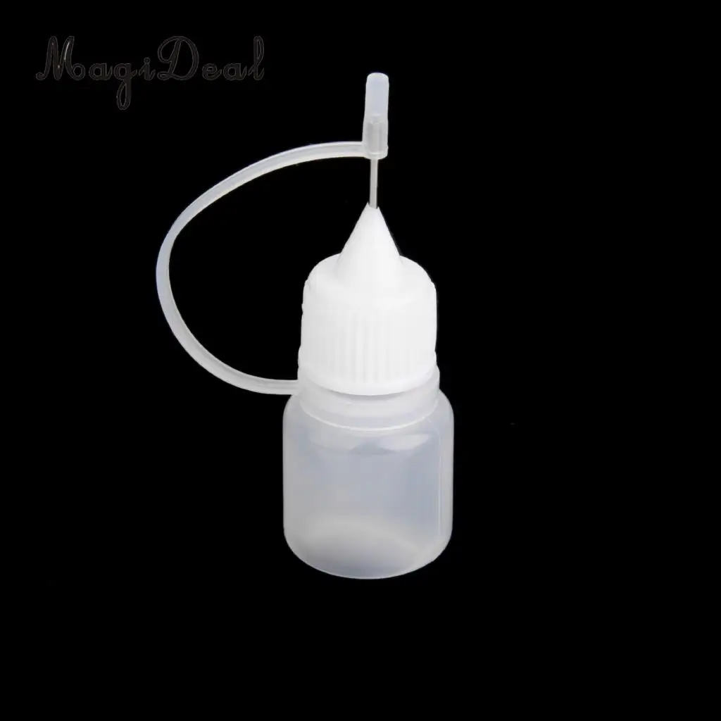 Kesoto 10pcs 10ml Needle Tip Empty Plastic Squeezable Dropper Bottle Liquid Storage Travel Thin Tip Dropper Bottles