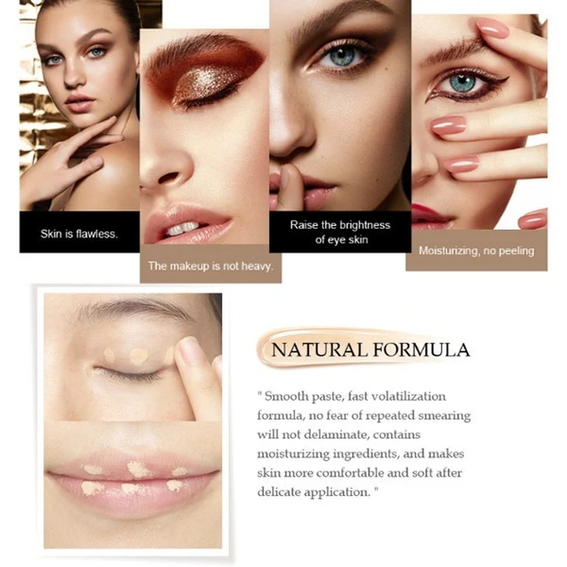 1Pc Natural Professional Brighten Base Makeup Concealer Long Lasting Face Whitening Foundation BB Cream Cosmetic