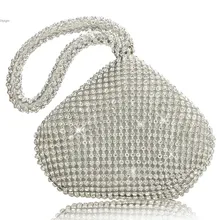 New Fashion Lady Women Rhinestones Women Wedding Evening Party Clutch Bag Purse 35 D