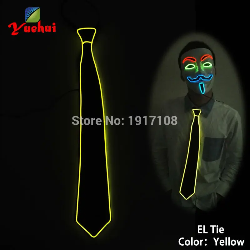 Дизайн, 10 цветов, модный светильник, светодиодный галстук-бабочка, светящийся неоновый светильник, галстук-бабочка, свадебный подарок для мужчин, для украшения вечеринки - Цвет: yellow
